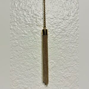 Vintage Gold Toned Tassel Pendant Necklace